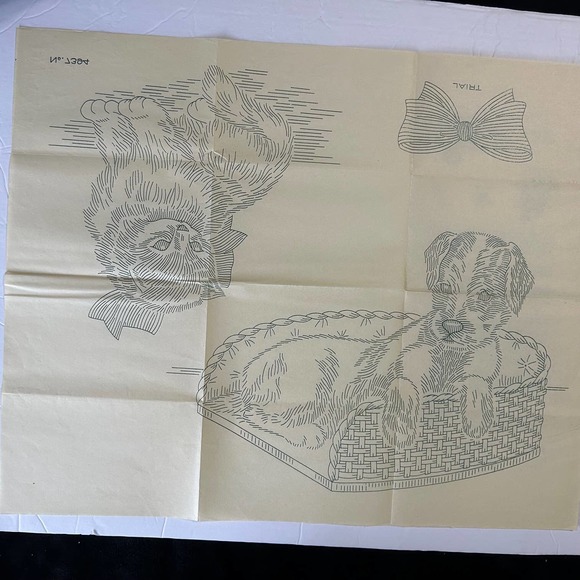 Antique Alice Brooks Embroidery Transfer Patterns #7376 & #7394 HTF Lot of 2 - Picture 8 of 10